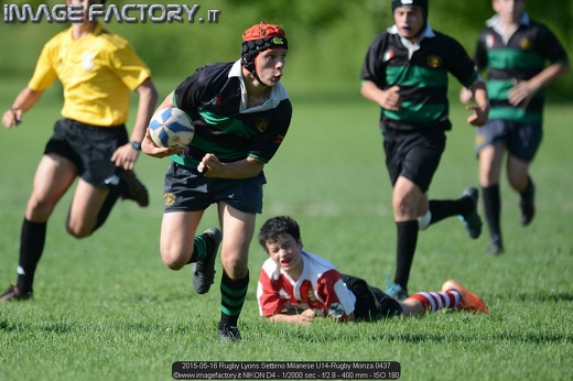 2015-05-16 Rugby Lyons Settimo Milanese U14-Rugby Monza 0437